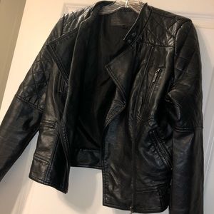 Black leather jacket